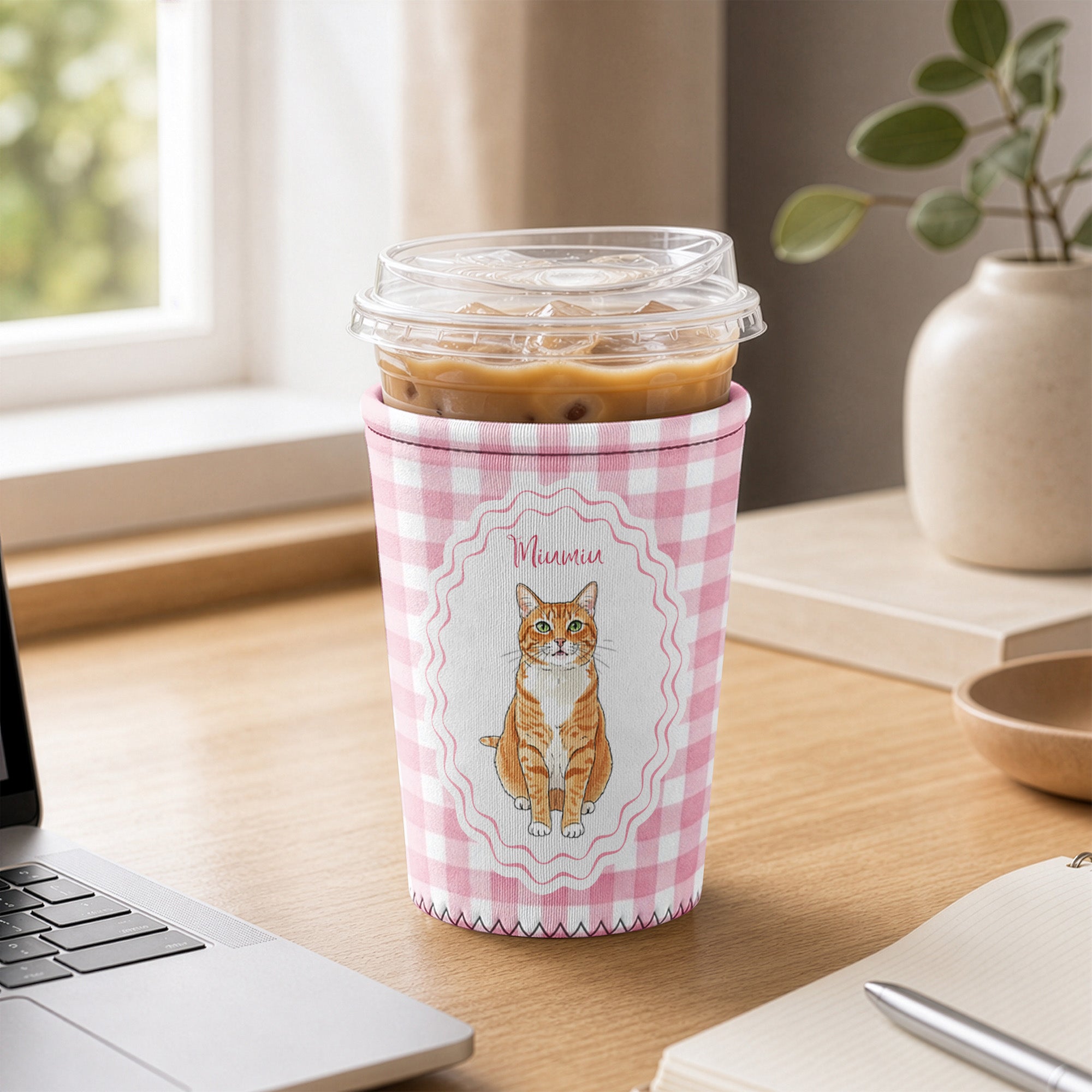 Custom-Pet-Portrait-Watercolor-Art-Personalized-Iced-Coffee-Sleeve-3