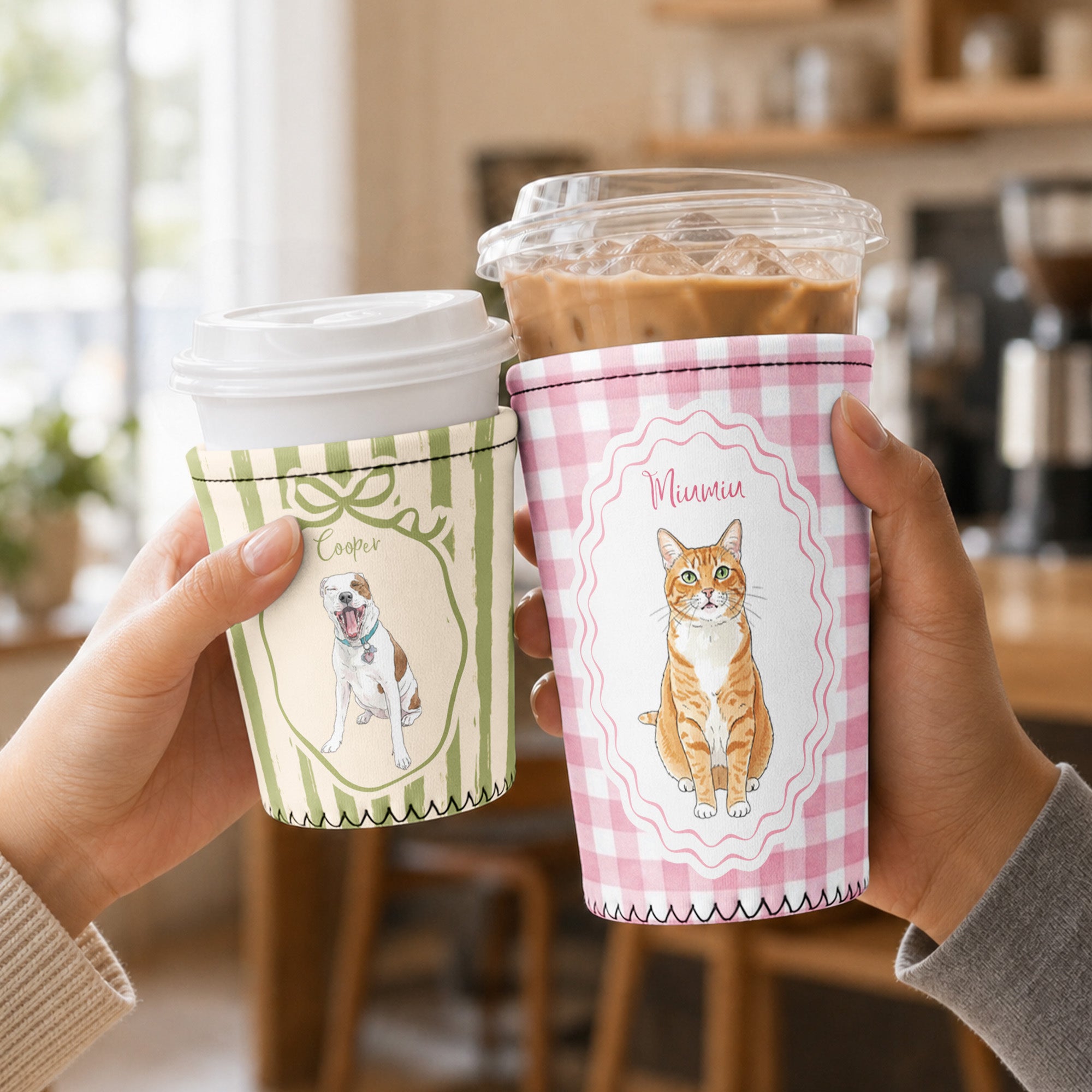 Custom-Pet-Portrait-Watercolor-Art-Personalized-Iced-Coffee-Sleeve-5