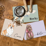 Custom-Pet-Portrait-Watercolor-Art-Personalized-Pet-Feeding-Mat-1