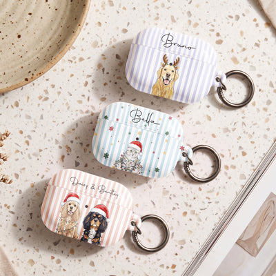 Custom Pet Portrait Watercolor Art - Personalized Protective Case For AirPods