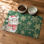 Custom-Pet-Portrait-Watercolor-Art-Snowflake-Christmas-Personalized-Pet-Feeding-Mat-2