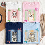 Custom-Pet-Portrait-Watercolor-Art-Striped-Pattern-Colorful-Personalized-Shirt-1