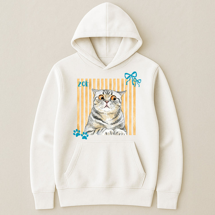 Custom-Pet-Portrait-Watercolor-Art-Striped-Pattern-Colorful-Personalized-Shirt-4