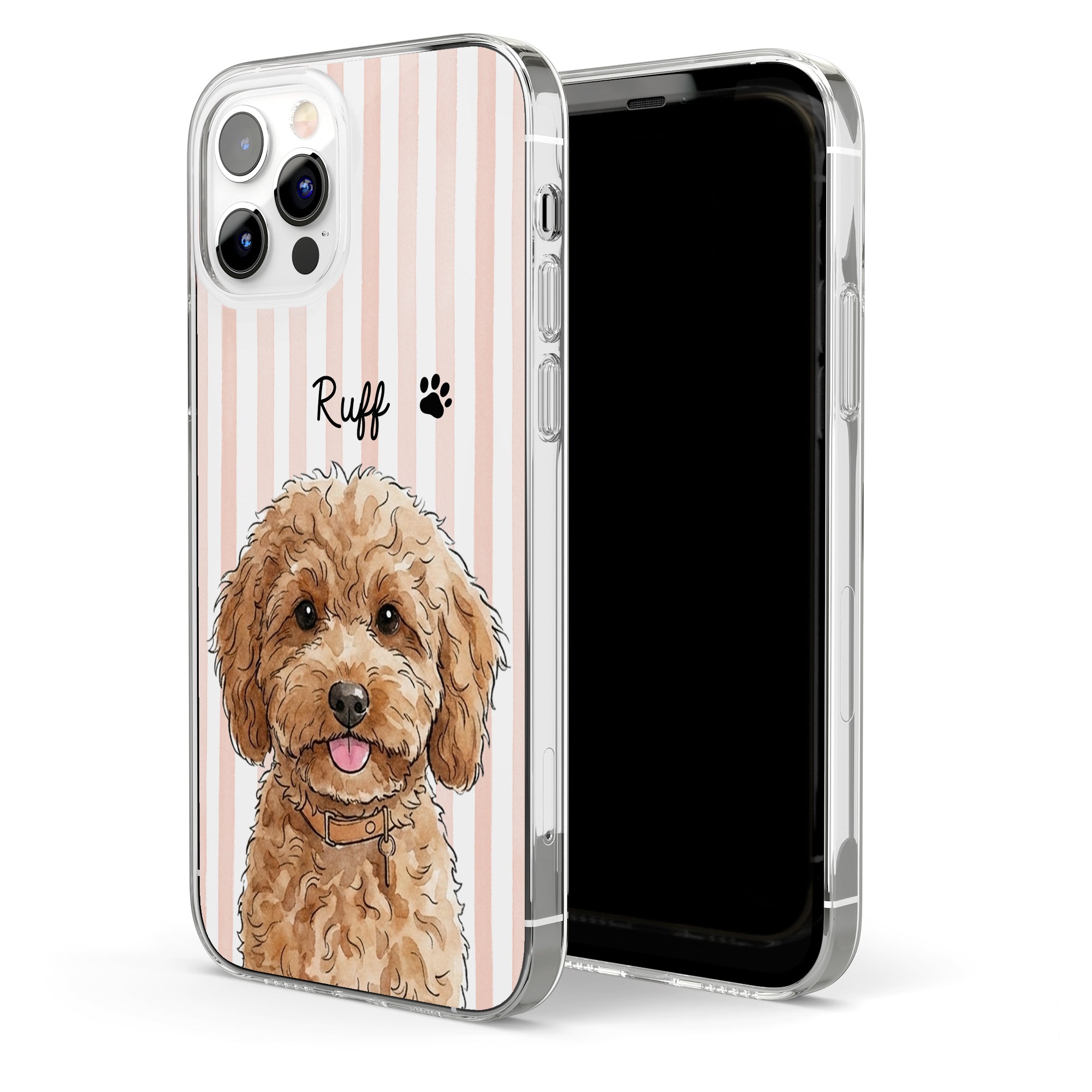 Custom-Pet-Portrait-Watercolor-Art-Striped-Pattern-Gift-For-Pet-Lovers-Personalized-Phone-Case-4