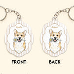 Custom-Pet-Portrait-Watercolor-Art-Striped-Pattern-Gifts-For-Dog-Mom-Cat-Mom-Personalized-Keychain-6