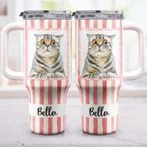 Custom-Pet-Portrait-Watercolor-Art-Striped-Pattern-New-Version-Personalized-40oz-Tumbler-2