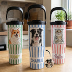 Custom-Pet-Portrait-Watercolor-Art-Striped-Pattern-Personalized-30oz-Tumbler-1
