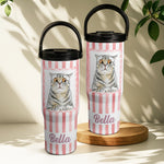 Custom-Pet-Portrait-Watercolor-Art-Striped-Pattern-Personalized-30oz-Tumbler-2
