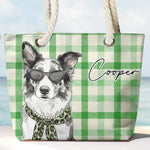 Custom-Pet-Portrait-Watercolor-Art-Summer-Beach-Accessories-Personalized-Beach-Bag-2