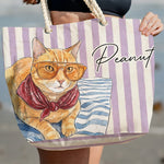 Custom-Pet-Portrait-Watercolor-Art-Summer-Beach-Accessories-Personalized-Beach-Bag-6