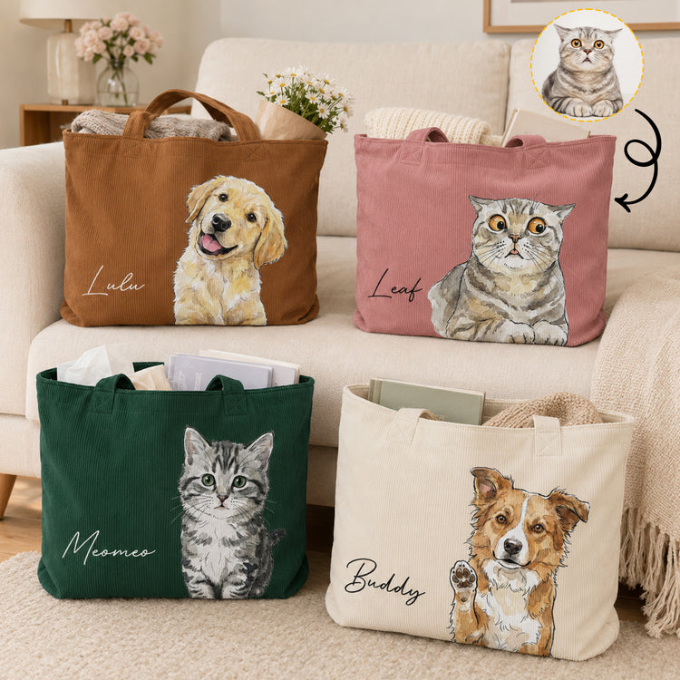 Custom-Pet-Portrait-Watercolor-Bag-Personalized-Tote-Bag-1
