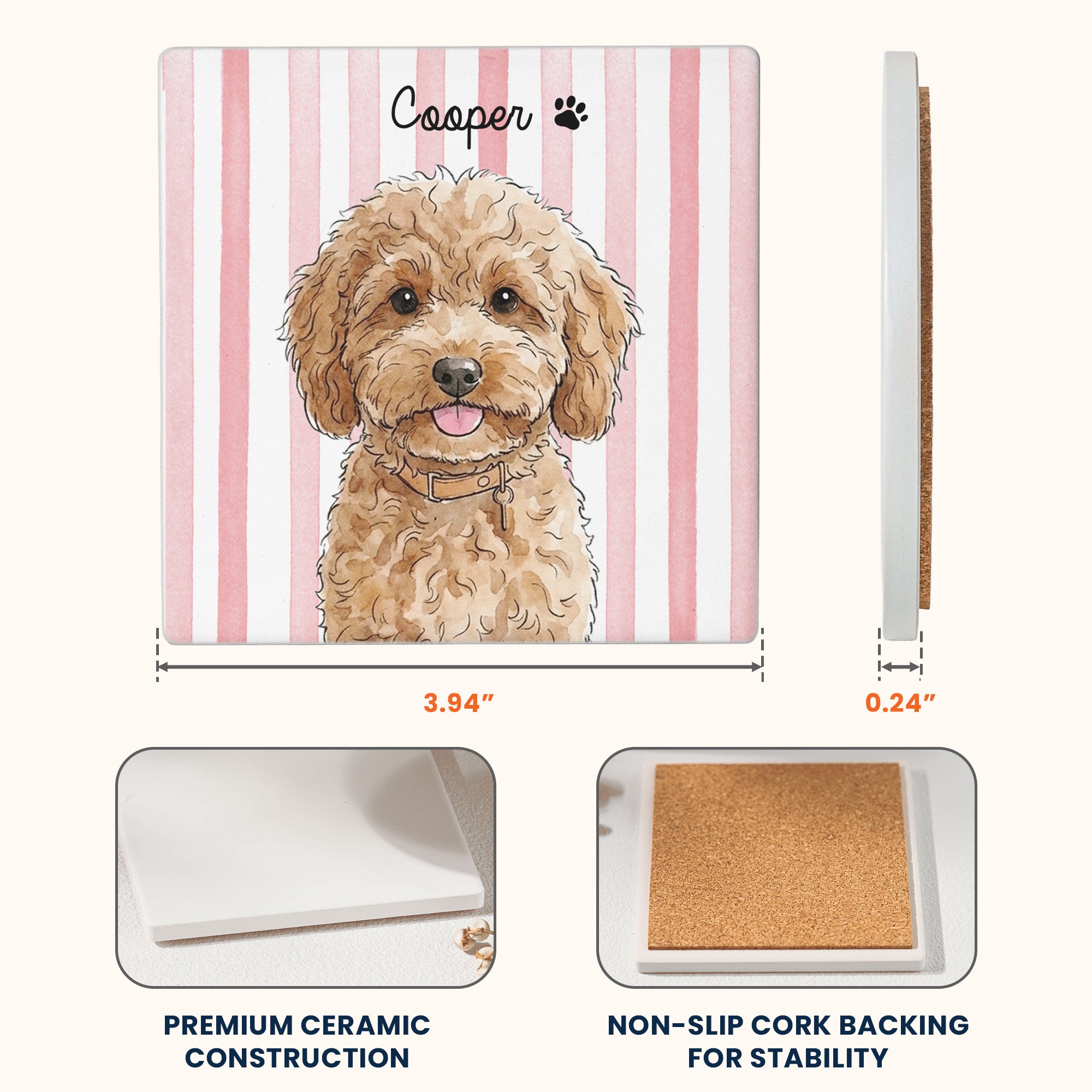 Custom-Pet-Portrait-Watercolor-Coaster-Set-For-Pet-Lovers-Family-Personalized-Coaster-7