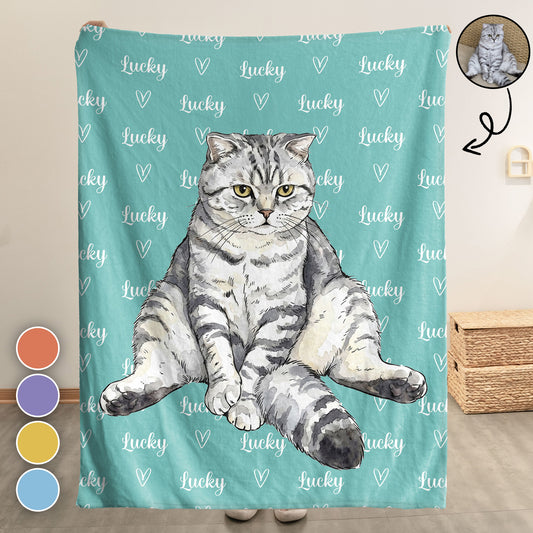 Custom-Pet-Portrait-Watercolor-Custom-Name-Blanket-Personalized-Blanket-0