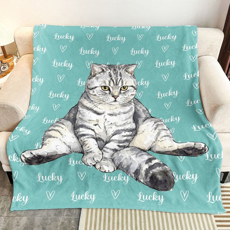 Custom-Pet-Portrait-Watercolor-Custom-Name-Blanket-Personalized-Blanket-2
