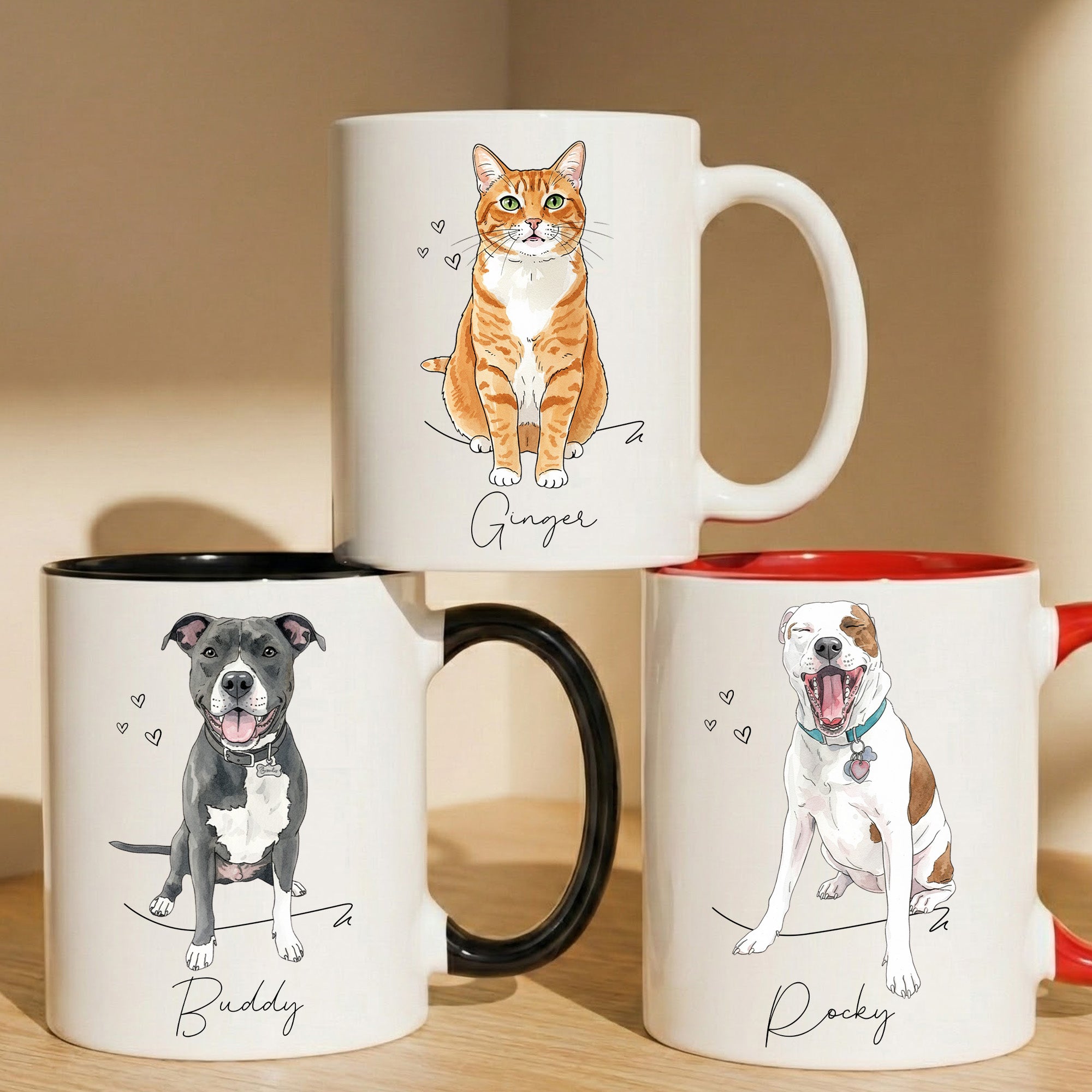 Custom-Pet-Portrait-Watercolor-Gift-For-Dog-Lover-Cat-Lover-Personalized-Mug-1