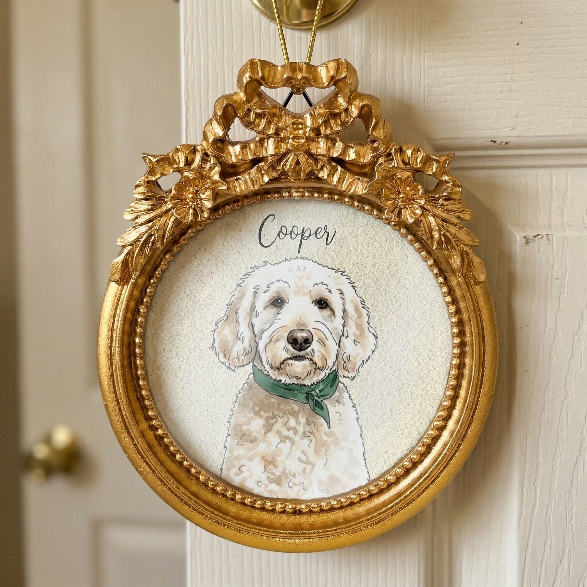 Custom-Pet-Portrait-Watercolor-Gift-For-Dog-Lovers,-Cat-Lovers-Personalized-Photo-Frame-2