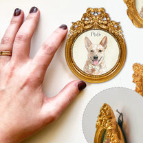 Custom-Pet-Portrait-Watercolor-Gift-For-Dog-Lovers,-Cat-Lovers-Personalized-Photo-Frame-4