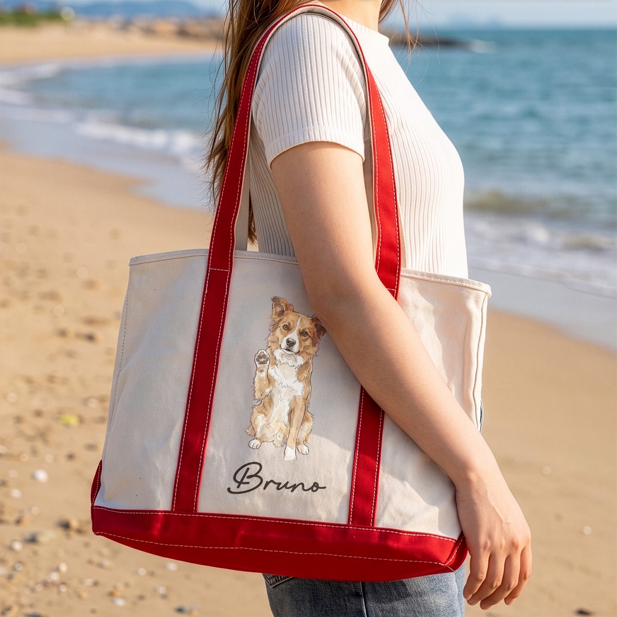 Custom-Pet-Portrait-Watercolor-Gift-For-Dog-Mom-Cat-Mom-Personalized-Tote-Bag-2
