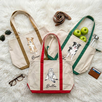 Custom-Pet-Portrait-Watercolor-Gift-For-Dog-Mom-Cat-Mom-Personalized-Tote-Bag-3