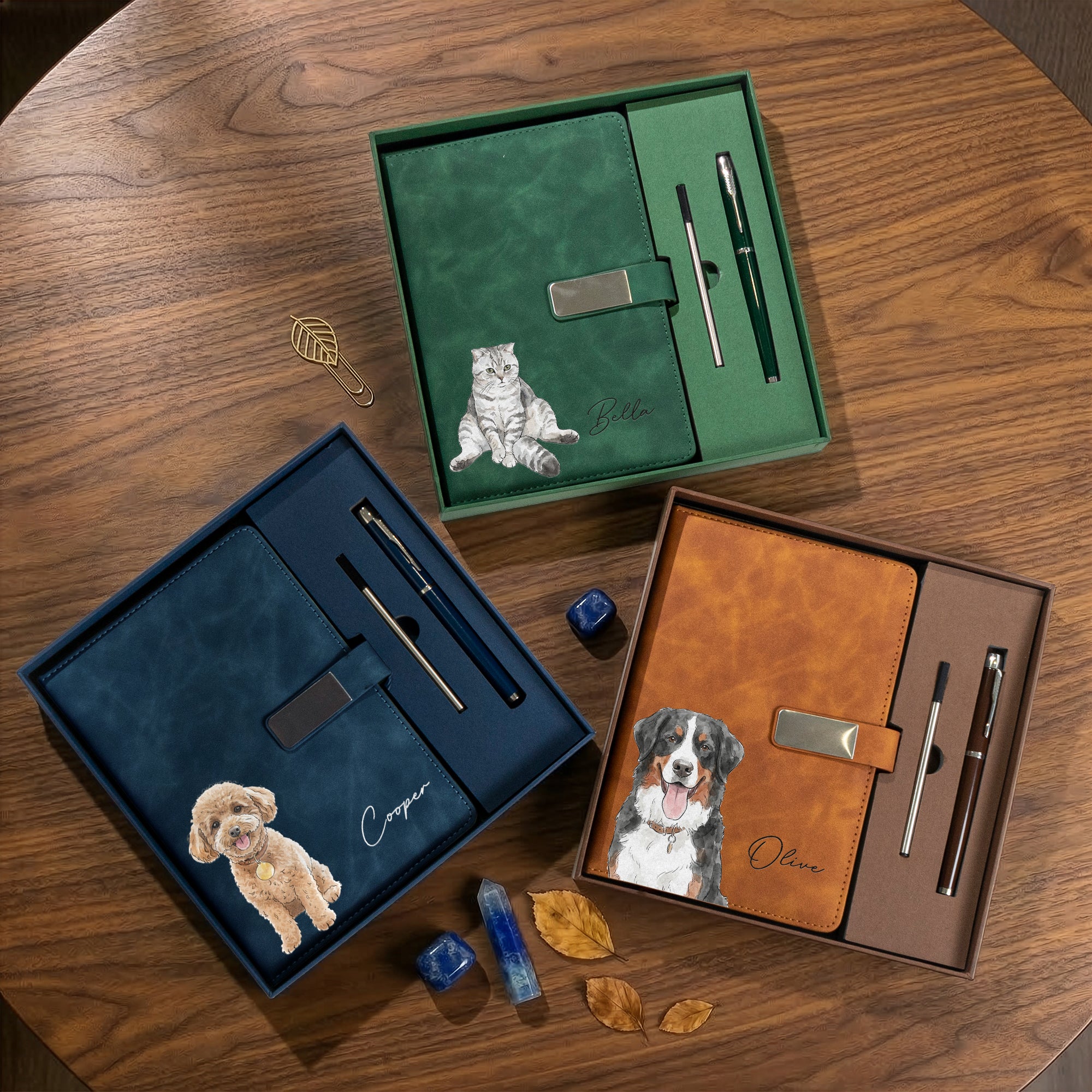 Custom-Pet-Portrait-Watercolor-Gift-For-Pet-Lovers-Personalized-Notebook-Set-2
