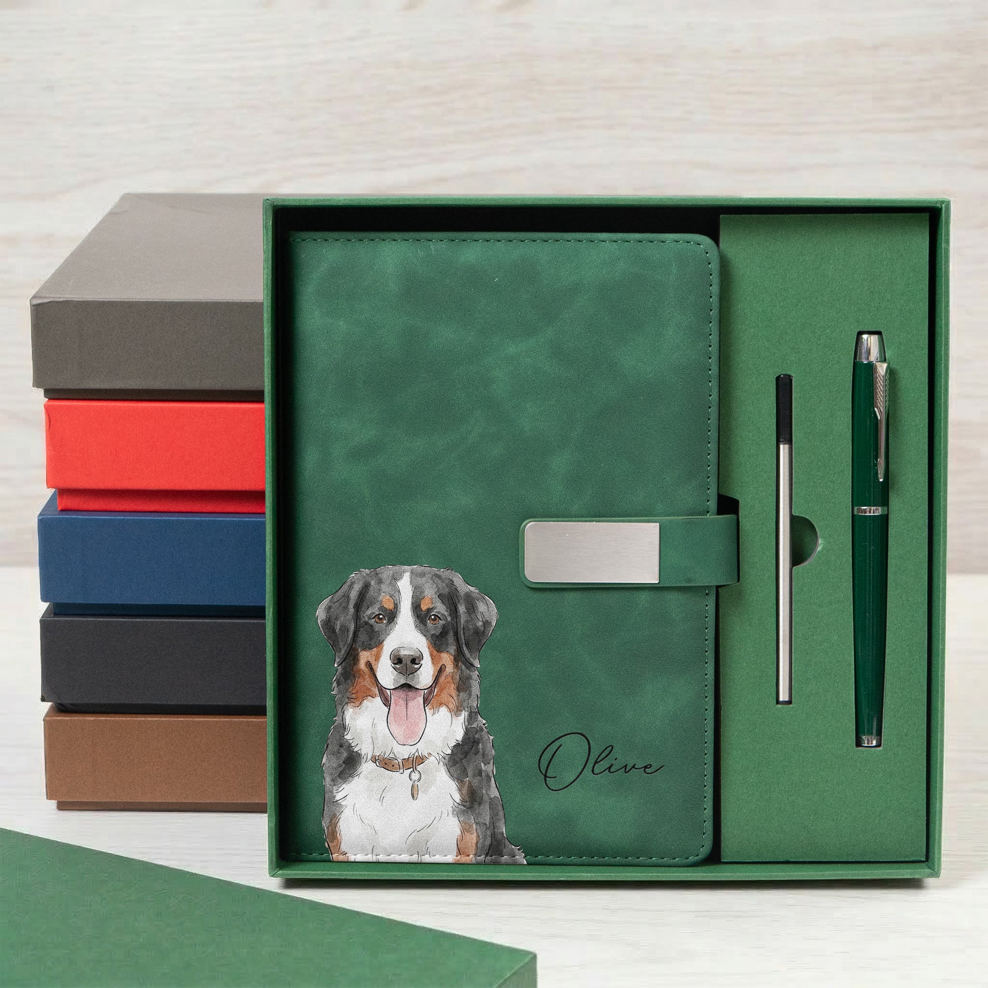 Custom-Pet-Portrait-Watercolor-Gift-For-Pet-Lovers-Personalized-Notebook-Set-7