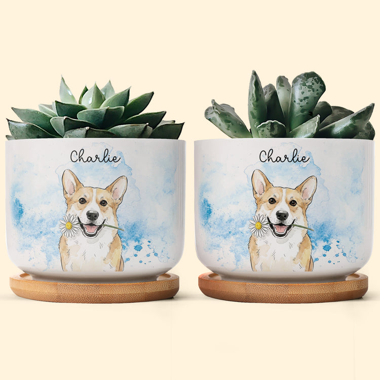 Custom-Pet-Portrait-Watercolor-Loss-Of-Pet-Gift-Personalized-Plant-Pot-2