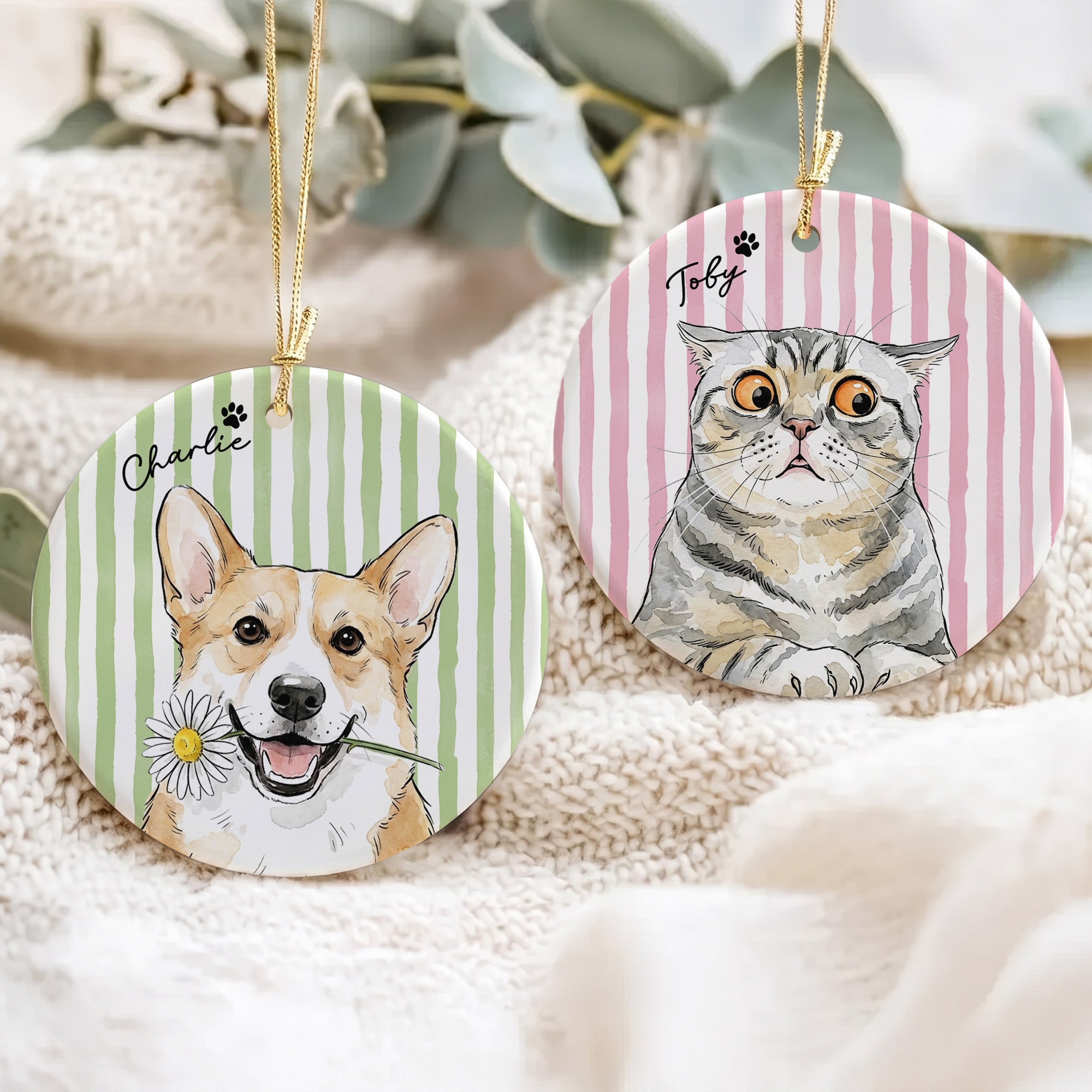 Custom-Pet-Portrait-Watercolor-Ornament-Gift-For-Pet-Lovers-Pet-Loss-Gifts-Personalized-Ornament-4