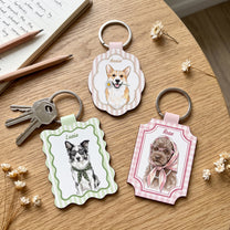 Custom-Pet-Portrait-Watercolor-Striped-Pattern-Gift-For-Pet-Lovers-Dog-Mom-Cat-Mom-Personalized-Keychain-2