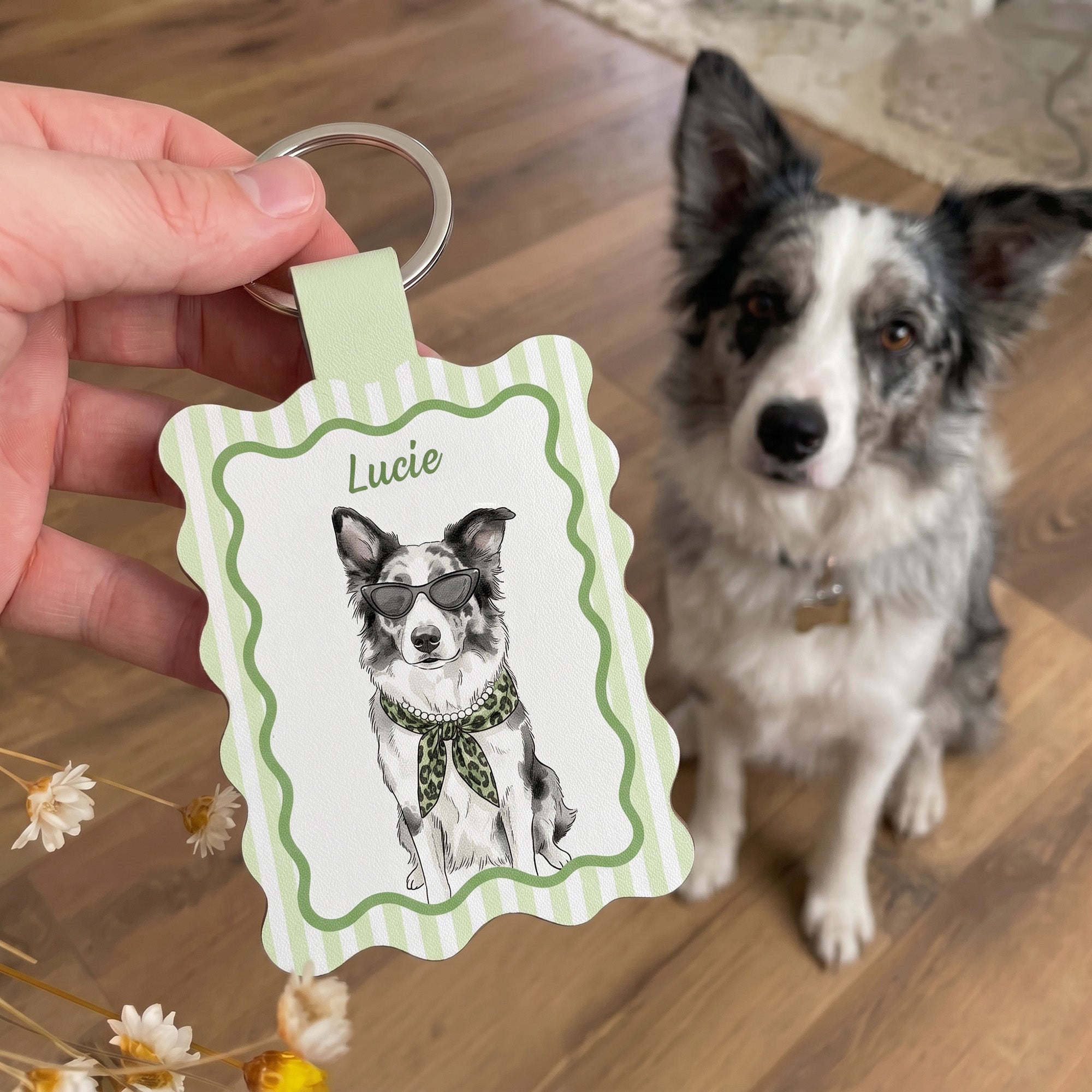 Custom-Pet-Portrait-Watercolor-Striped-Pattern-Gift-For-Pet-Lovers-Dog-Mom-Cat-Mom-Personalized-Keychain-4