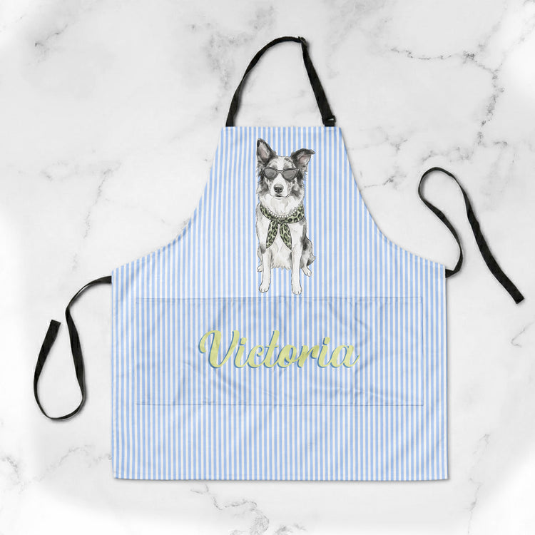 Custom-Pet-Portrait-Watercolor-Striped-Pattern-Personalized-Apron-3