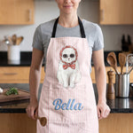 Custom-Pet-Portrait-Watercolor-Striped-Pattern-Personalized-Apron-4