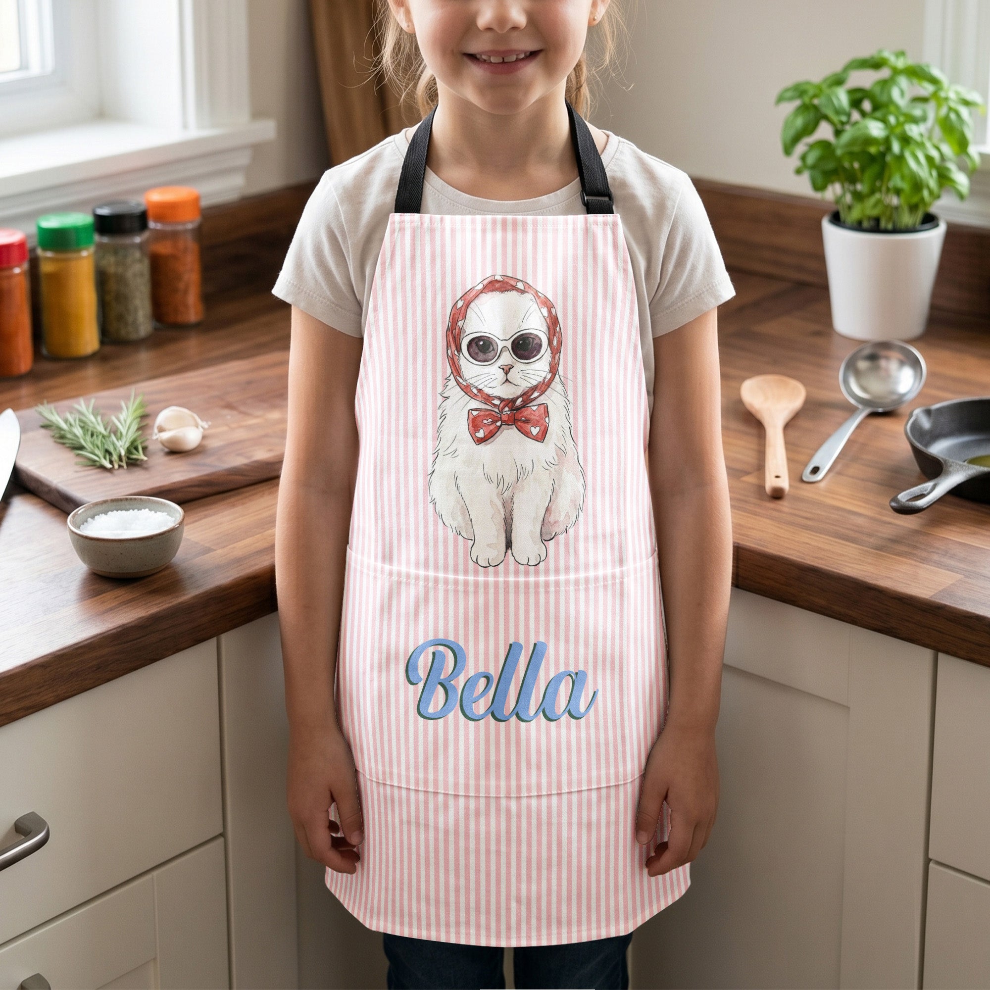 Custom-Pet-Portrait-Watercolor-Striped-Pattern-Personalized-Apron-5
