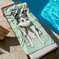 Custom-Pet-Portrait-Watercolor-Striped-Pattern-Summer-Gifts-For-Pet-Lovers-Personalized-Beach-Towel-4