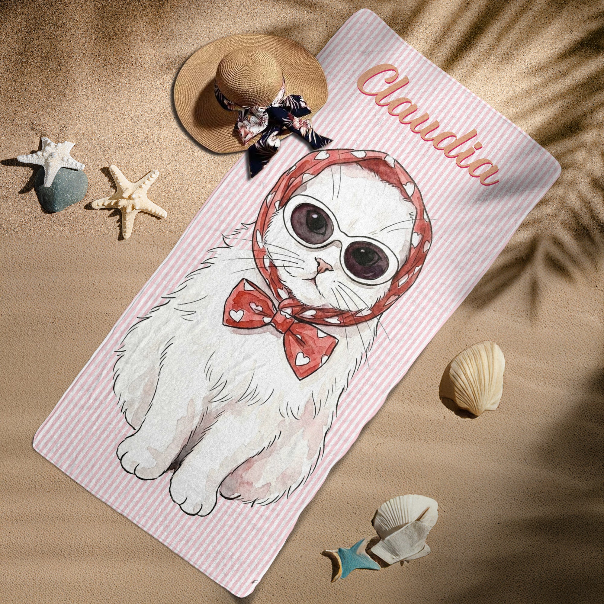 Custom-Pet-Portrait-Watercolor-Striped-Pattern-Summer-Gifts-For-Pet-Lovers-Personalized-Beach-Towel-6