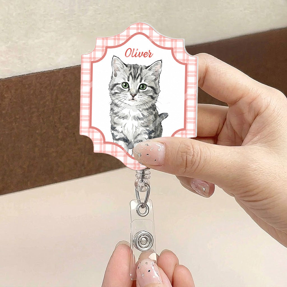 Custom-Pet-Portrait-Watercolor-Style-Personalized-Acrylic-Badge-Reel-3