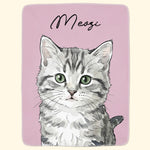 Custom-Pet-Portrait-Watercolor-Style-Personalized-Blanket-3