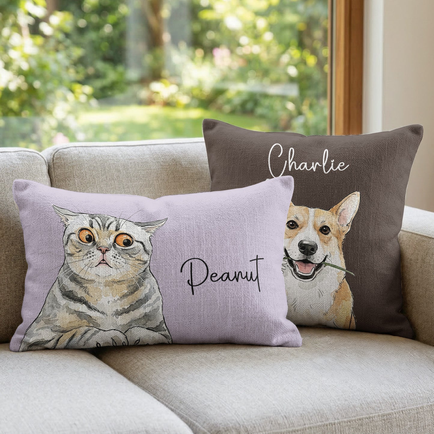 Custom-Pet-Portrait-Watercolor-Woven-Pillow-Personalized-Pillow-Cover-4