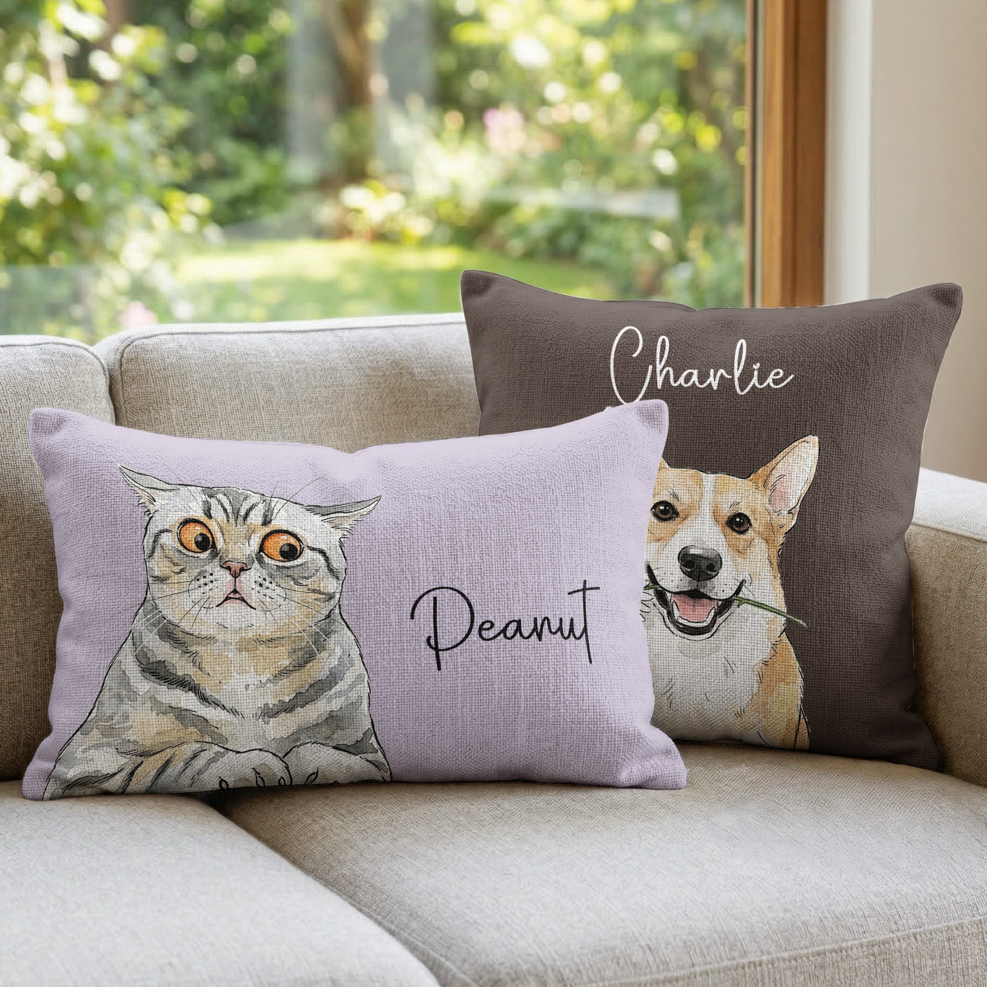 Custom-Pet-Portrait-Watercolor-Woven-Pillow-Personalized-Pillow-Cover-4