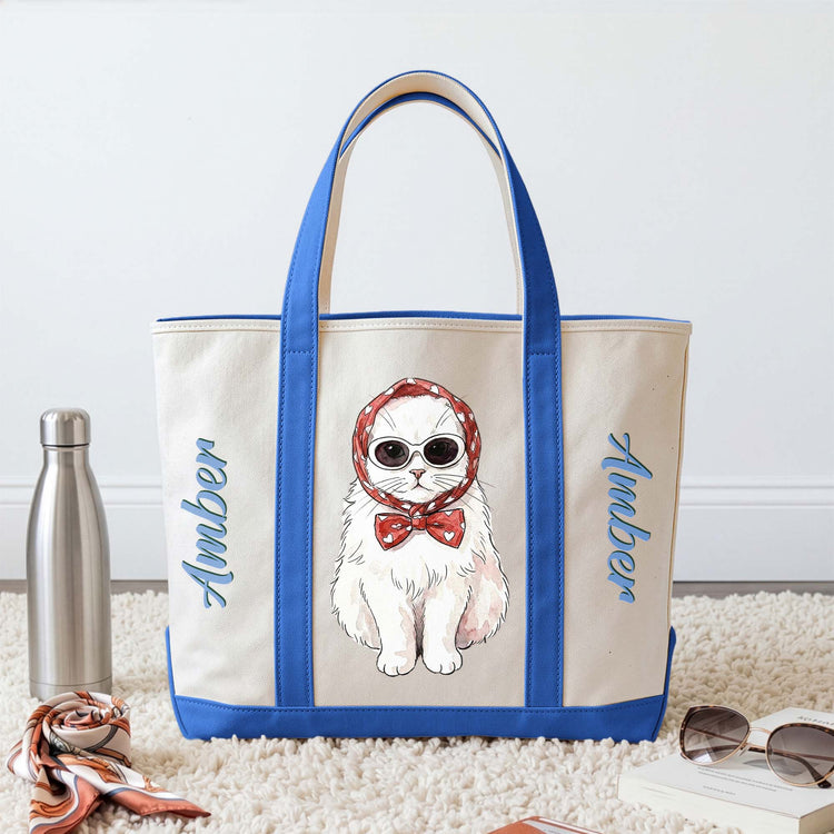 Custom-Pet-Portrait-With-Name-Colorful-Gift-For-Dog-Mom-Cat-Mom-Personalized-Tote-Bag-3