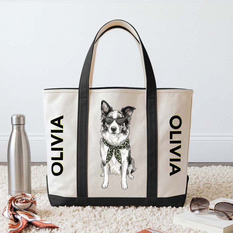 Custom-Pet-Portrait-With-Name-Colorful-Gift-For-Dog-Mom-Cat-Mom-Personalized-Tote-Bag-4