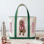 Custom-Pet-Portrait-With-Name-Colorful-Gift-For-Dog-Mom-Cat-Mom-Personalized-Tote-Bag-5
