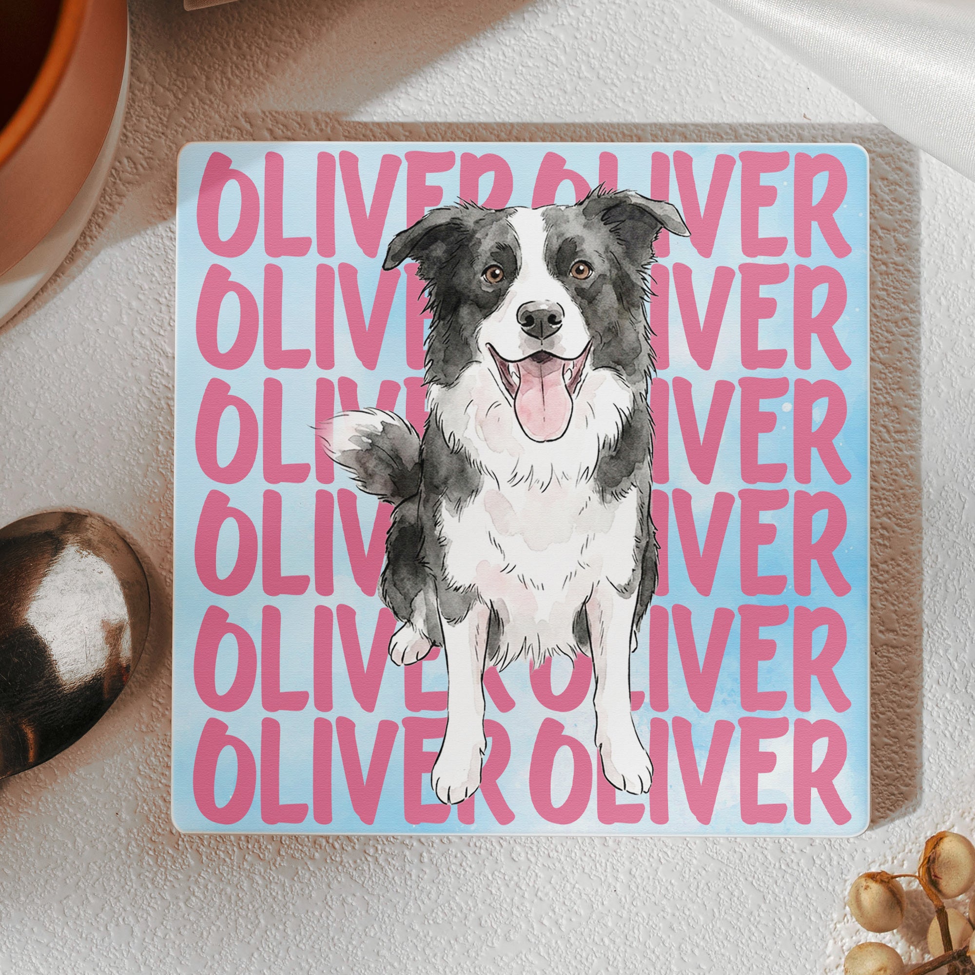 Custom-Pet-Portrait-With-Name-Watercolor-Art-Personalized-Coaster-3