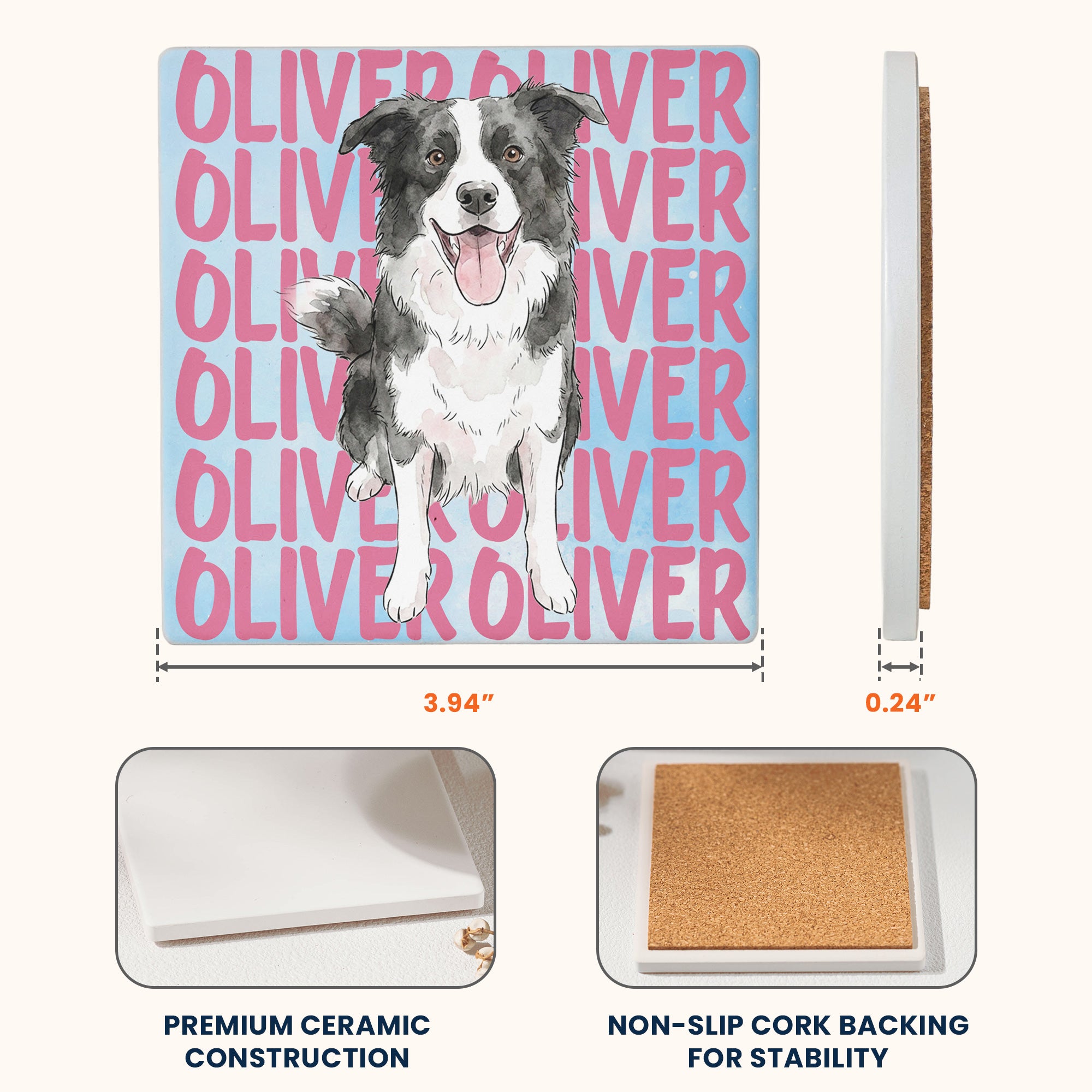Custom-Pet-Portrait-With-Name-Watercolor-Art-Personalized-Coaster-7