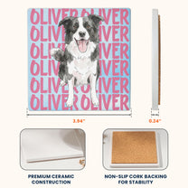 Custom-Pet-Portrait-With-Name-Watercolor-Art-Personalized-Coaster-7