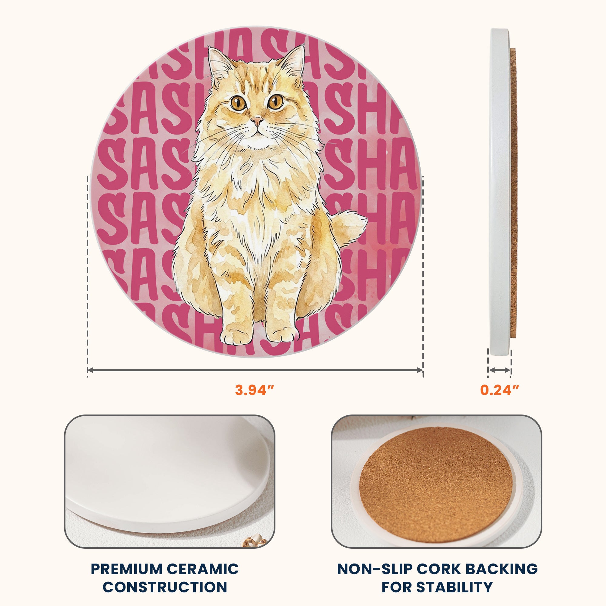Custom-Pet-Portrait-With-Name-Watercolor-Art-Personalized-Coaster-8