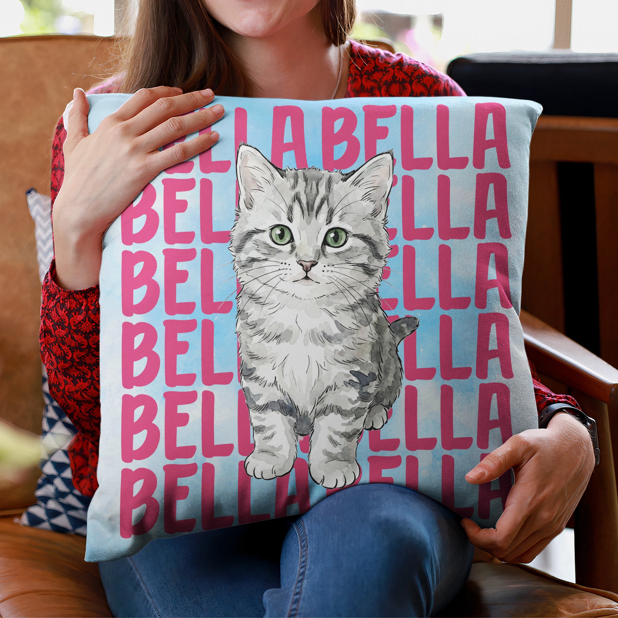 Custom-Pet-Portrait-With-Name-Watercolor-Style-Personalized-Pillow-3