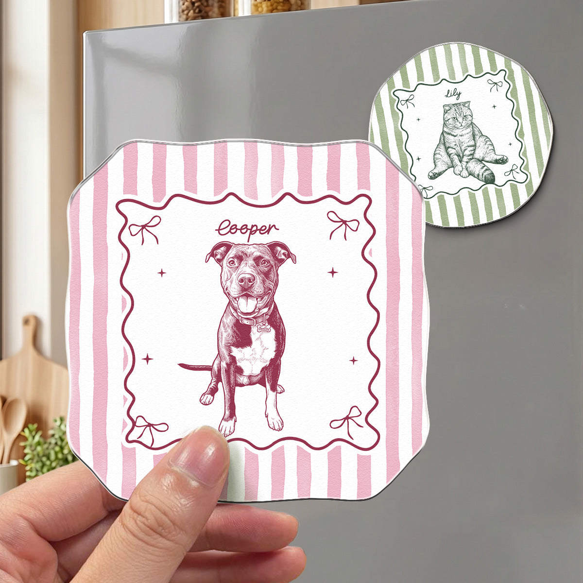 Custom-Pet-Sketch-Line-Art-Gift-For-Pet-Lovers-Dog-Mom-Cat-Mom-Personalized-Magnet-4
