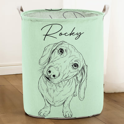 Custom Pet Toy Basket For Dog, Cat - Personalized Laundry Basket