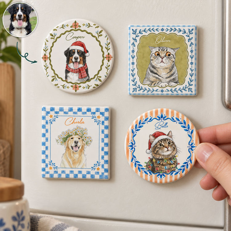 Custom-Pet-Watercolor-Colorful-Christmas-Gifts-For-Pet-Lovers-Personalized-Magnet-1