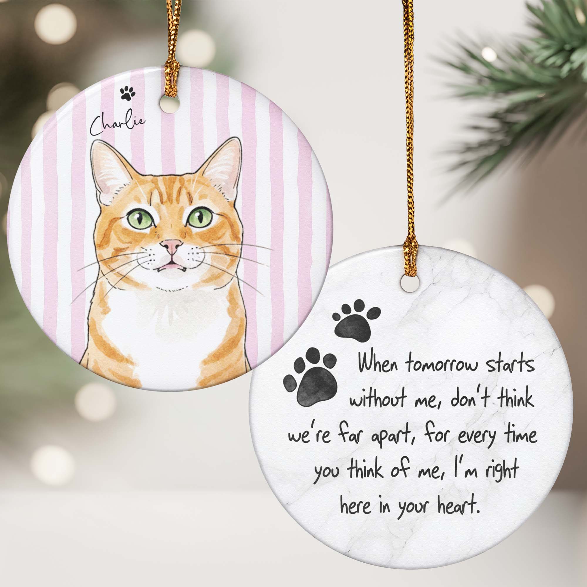 Custom-Pet-Watercolor-Forever-In-My-Heart-Memorial-Pet-Loss-Gifts-Personalized-Ornament-2